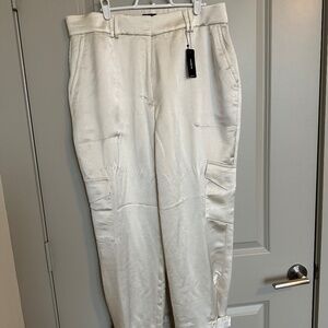Express satin high waist cargo pant